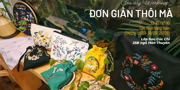 Workshop Tháng 9 - Thêu cơ bản - Đơn Giản Thôi Mà