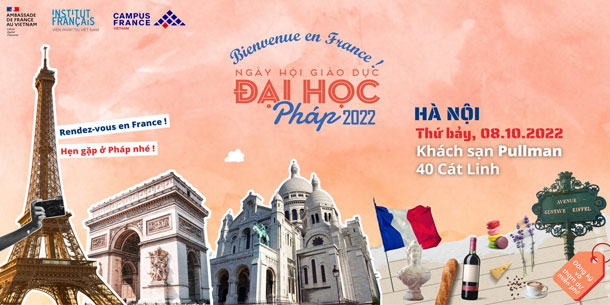 Triển lãm Giáo dục Đại học Pháp Bienvenue en France 2022