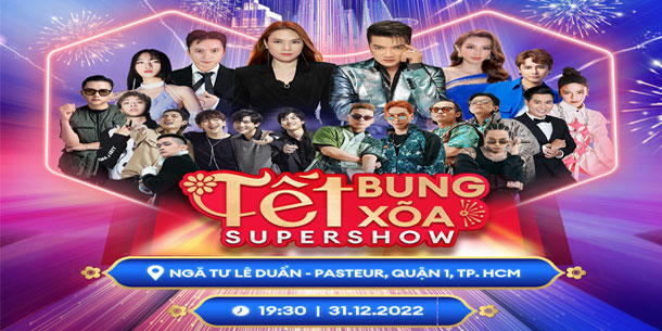 Sự kiện countdown Lazada Supershow Tết Bung Xõa 