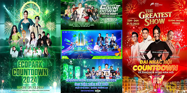Tổng hợp 10  sự kiện countdown 2024 - chào đón năm mới tại 3 miền.