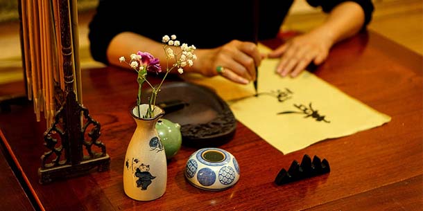 Khai giảng khóa học vẽ thủy mặc đầu xuân 2024