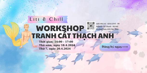 Workshop vẽ tranh cát thạch anh chỉ 199k