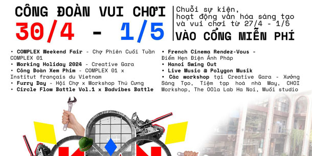 Sự kiện công đoàn vui chơi 30/04 - 01/05/2024