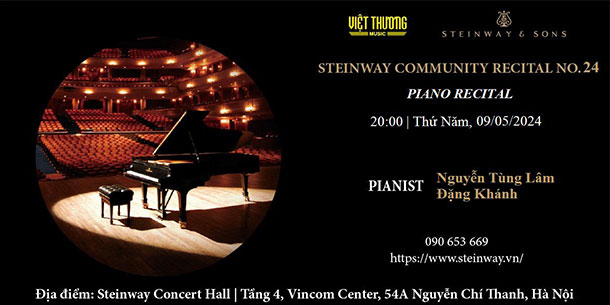 Chương trình hòa nhạc Piano Recital No.24 Steinway Community