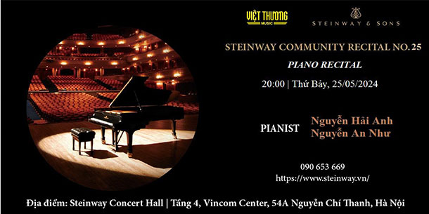 Chương trình hòa nhạc Piano Recital:  Steinway Community - Recital Series No 25