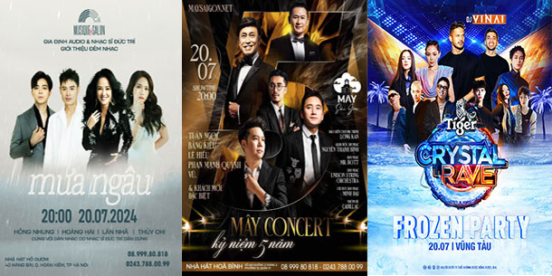 Tạo dấu ấn cuối tuần 19/07 - 21/07  cực CHILL cùng các sự kiện âm nhạc - văn hóa nghệ thuật siêu HOT.