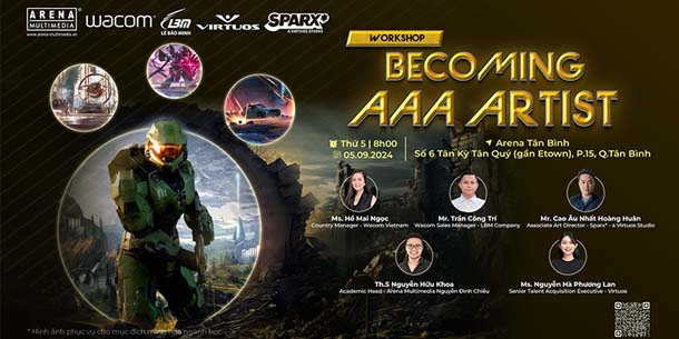 Workshop về ngành sản xuất game - Becoming AAA Artist tại HCM - Ngày 5.9.2024
