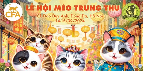  Lễ hội Mèo Trung Thu 2024 - Show Mèo Quốc Tế CFA tại Hà Nội