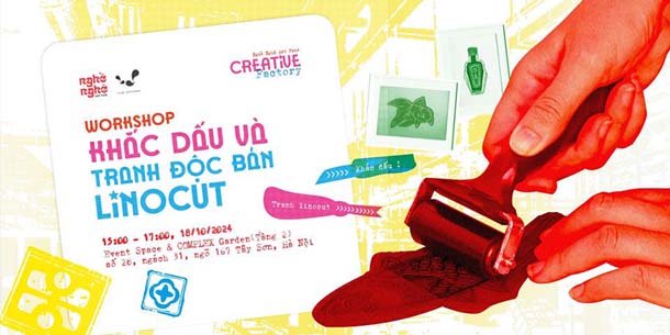 Workshop Khắc Dấu và Làm Tranh Độc Bản Linocut [Nghề Nghệ Art Fair x Leap And Linger]
