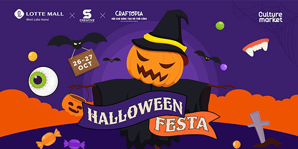 Hội chợ và workshop: Lotte Culture Market - Halloween Festa cùng SCreative x Lotte Mall Tây Hồ