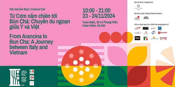 Hội chợ ẩm thực 2024 tại Hà Nội - Từ Cơm nắm chiên tới Bún Chả: Chuyến du ngoạn giữa Ý và Việt