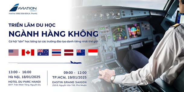 Triển lãm Du học ngành Hàng Không - Aviation Career Fair 2025 tại TP. Hồ Chí Minh