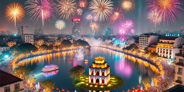 Danh sách chi tiết, đầy đủ 30 điểm bắn pháo hoa Tết Nguyên Đán 2025 - Tết Ất Tỵ tại Hà Nội