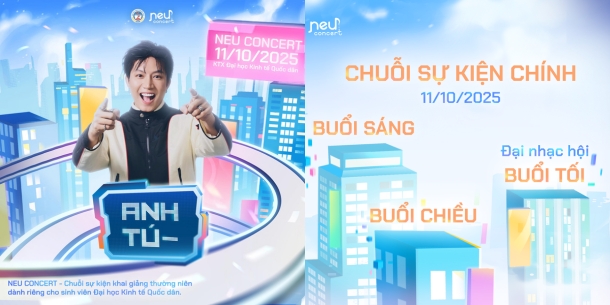 NEU CONCERT 2025: KHỞI ĐỘNG NÁO NHIỆT CÙNG CHUỖI HOẠT ĐỘNG CHÀO TÂN HOÀNH TRÁNG NHẤT TẠI NEU