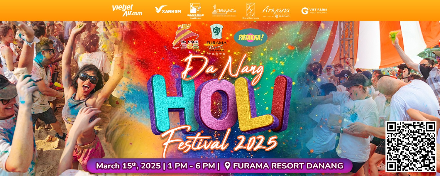 Da Nang Holi Festival 2025 - Lễ hội sắc màu rực rỡ nhất năm - Festival of Colors 2025