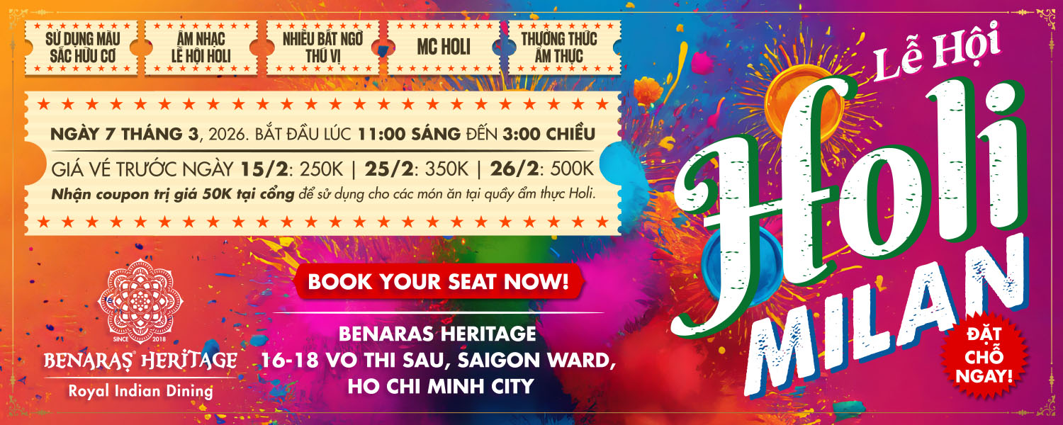 Lễ hội Sắc Màu & Văn Hóa Ấn Độ - HOLI MILAN 2026 tại TP. Hồ Chí Minh