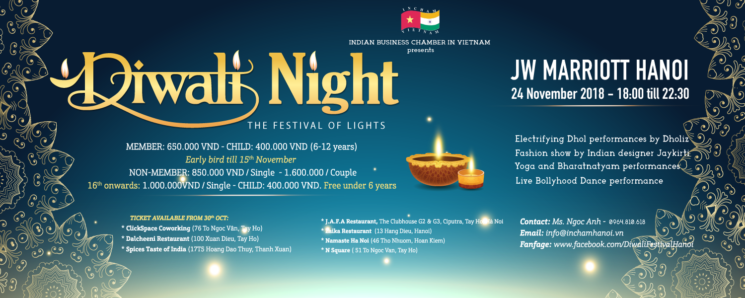 Lễ hội ánh sáng - DIWALI 2018 tại Hà Nội