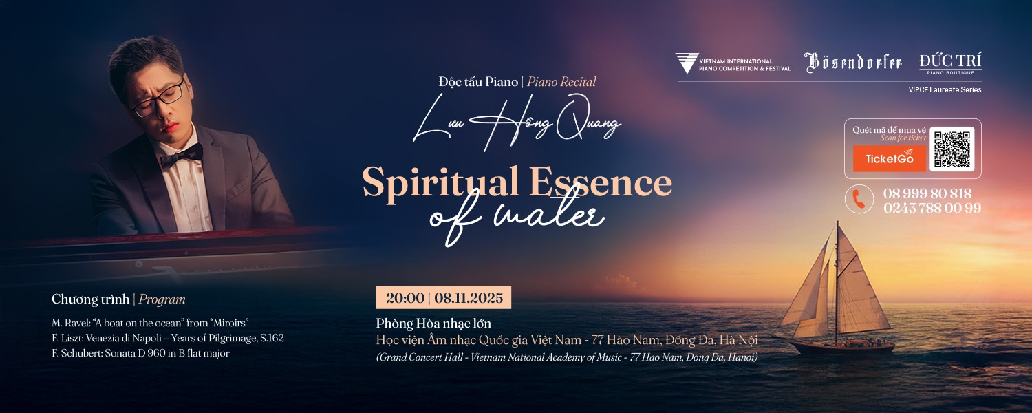 Piano Recital Luu Hong Quang: Spiritual Essence Of Water
