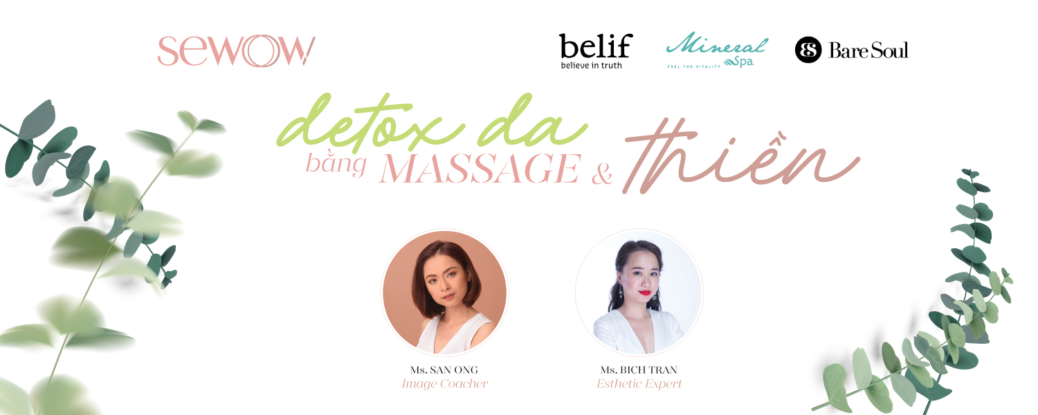 Workshop: Detox da bằng massage và thiền