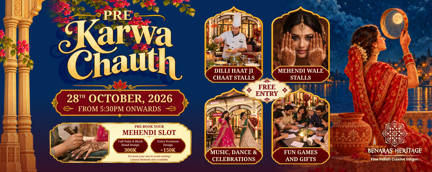 Mehendi-Indian street food & Pre-Karwa Chauth celebrations at Benas Heritage Saigon