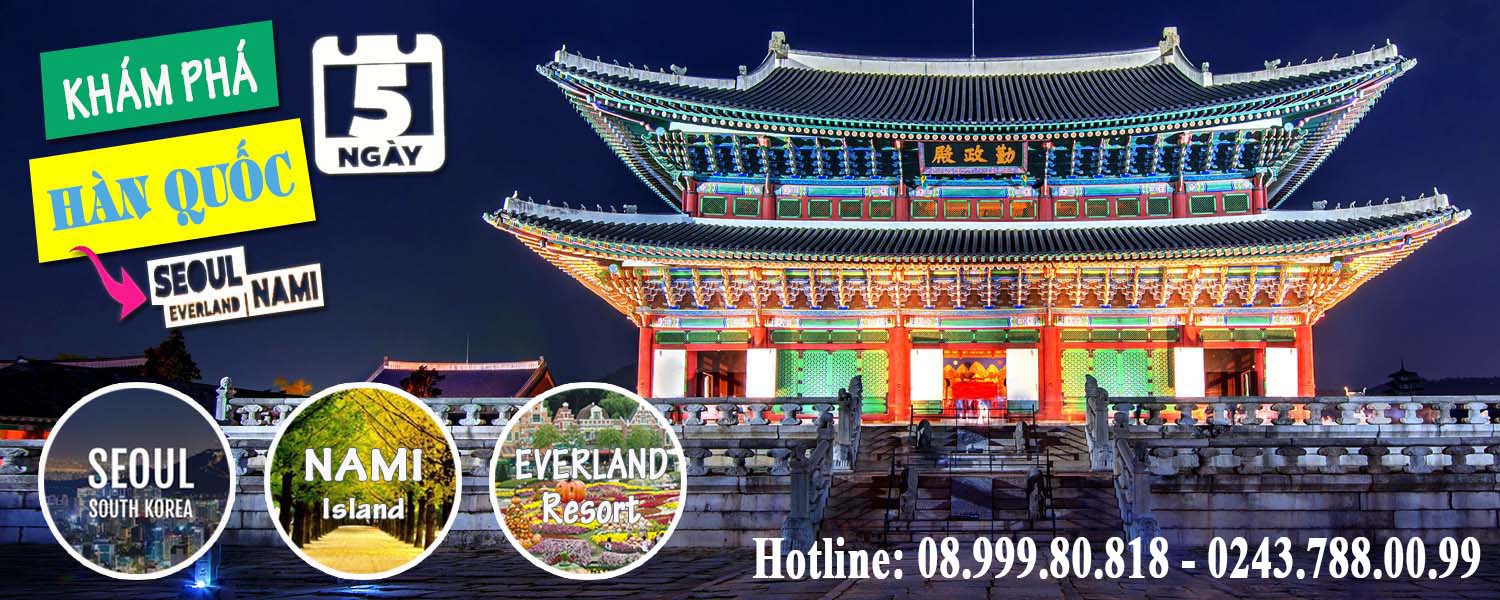 Voucher Tour Du lịch Hàn Quốc: HÀ NỘI - SEOUL - ĐẢO NAMI - CÔNG VIÊN EVERLAND