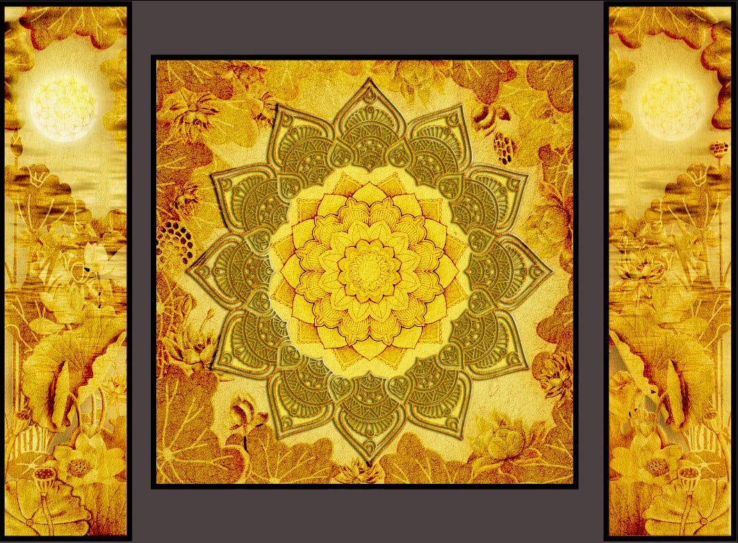 Tranh trúc chỉ in trên vải canvas - tranh treo phòng thờ