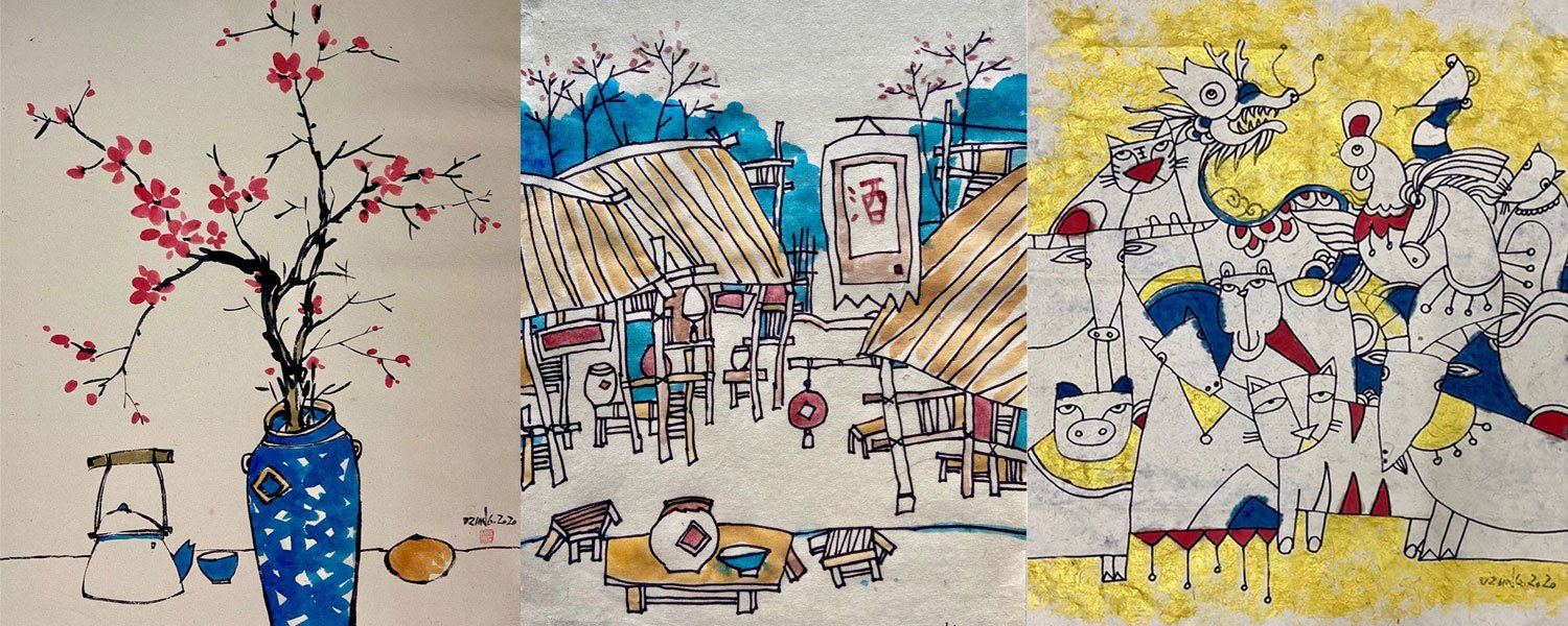 The online art gallery Giay Do - Giay Giang of artist Truong Dinh Dung