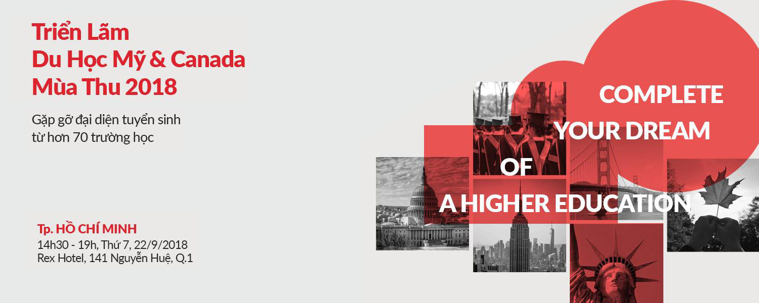 Triển lãm Du học Mỹ & Canada Mùa thu 2018