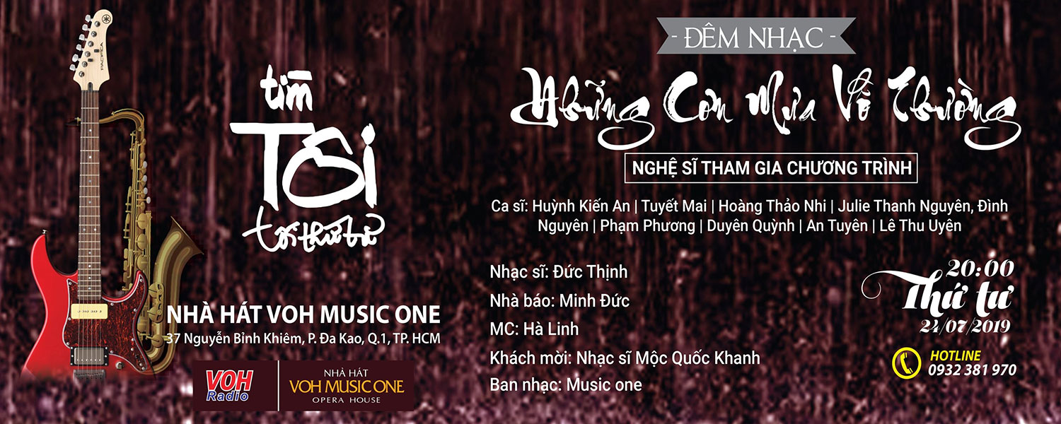 Đêm Nhạc Tìm tôi tối thứ 4: Những cơn mưa vô thường