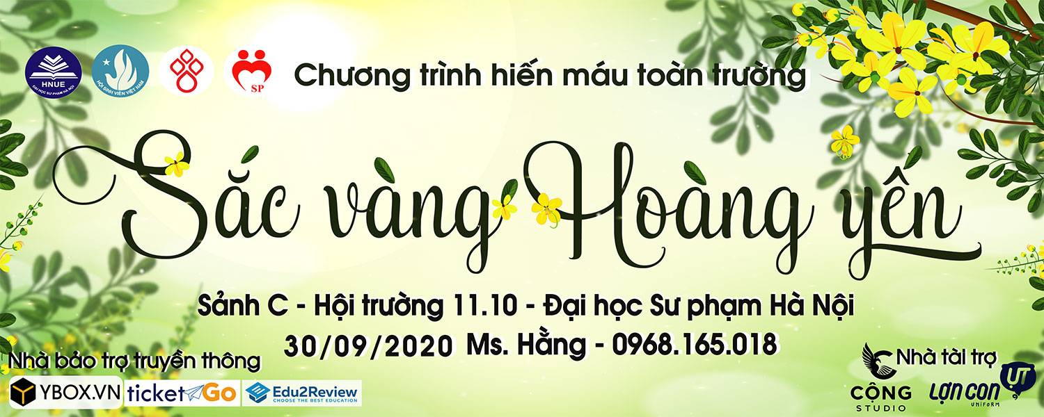 Ngày hội hiến máu: Sắc vàng hoàng yến 2020 