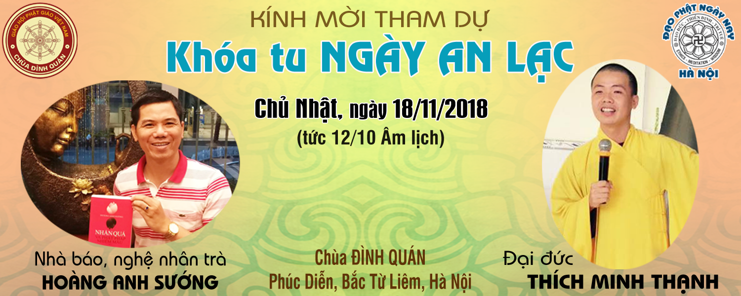 KHÓA TU NGÀY AN LẠC CHÙA ĐÌNH QUÁN - Tháng 11/2018