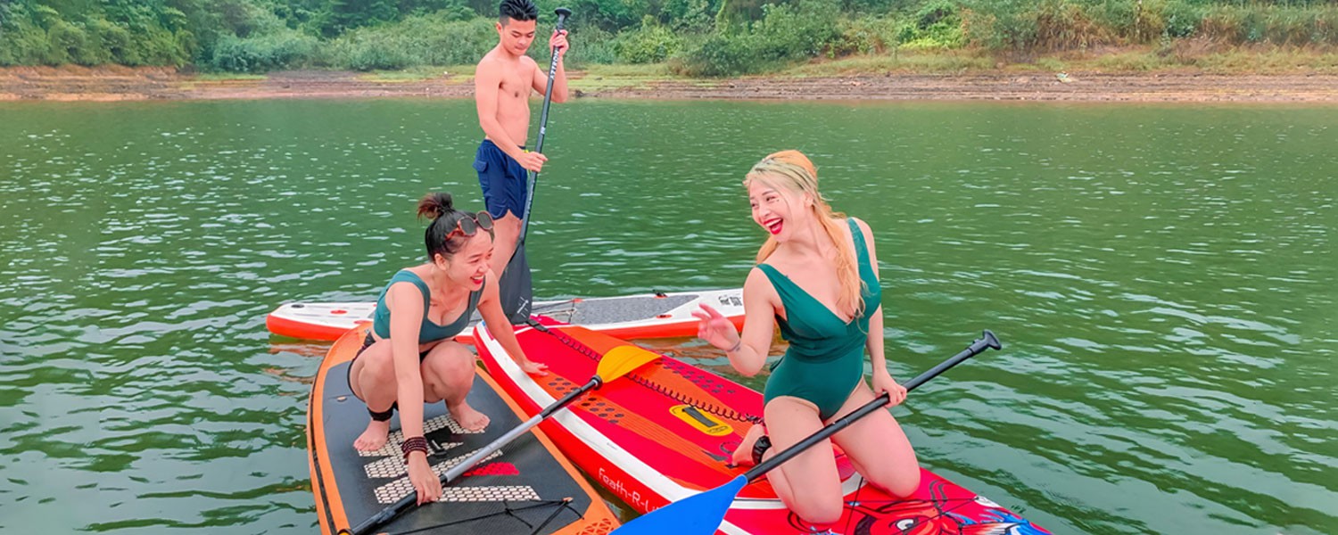 Mua vé Tour chèo Sup và camping 1 ngày Hồ Đồng Đò