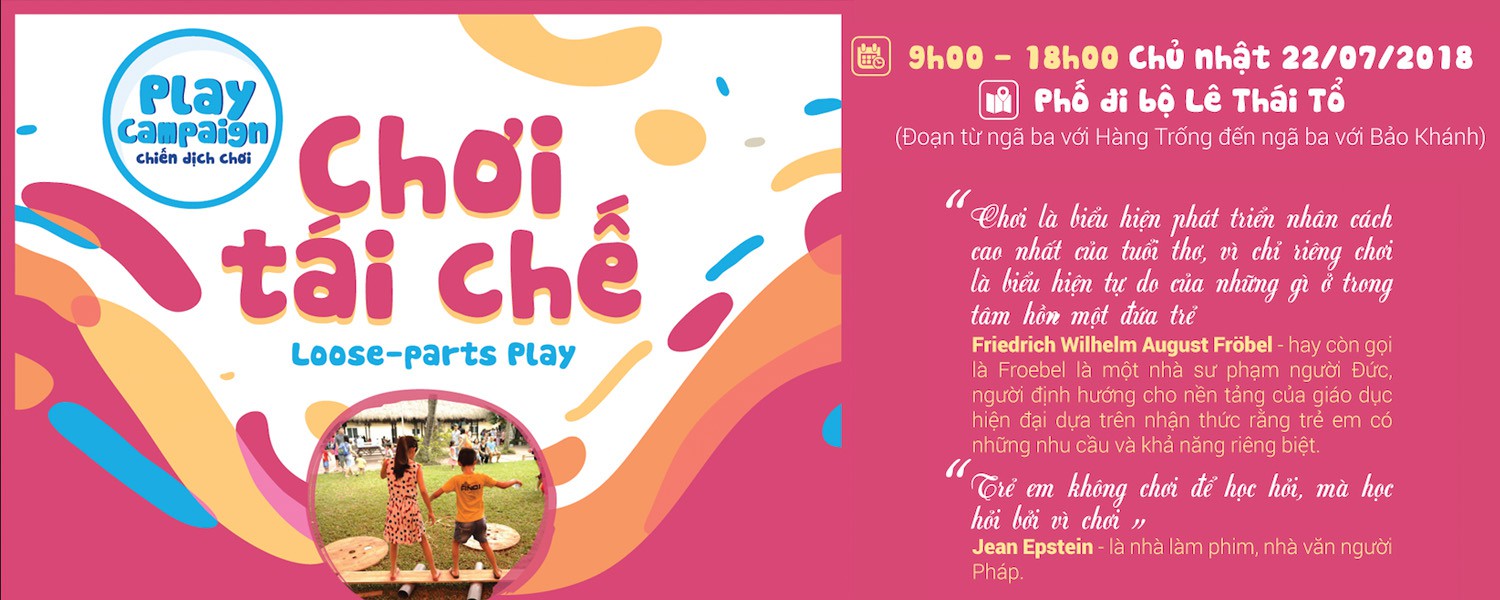 Sự kiện: "Chơi tái Chế - Loose-parts Play"