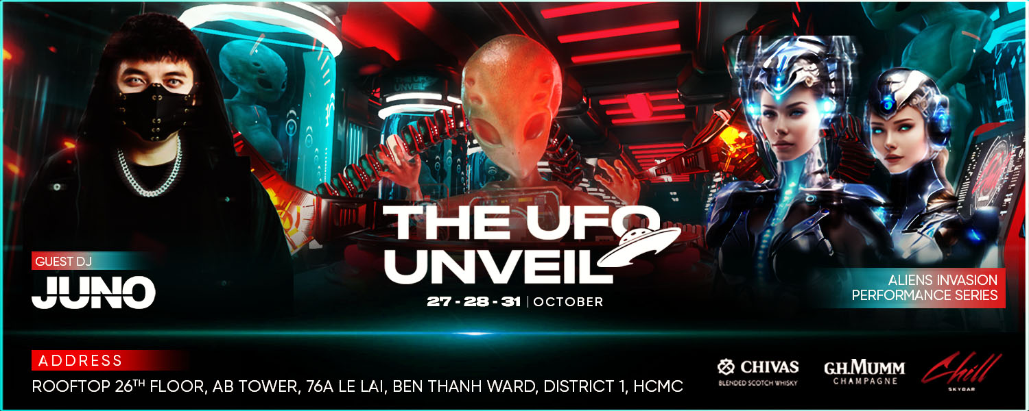 Chuỗi sự kiện Halloween 2023 - The UFO Unveil tại Chill Skybar TP.HCM