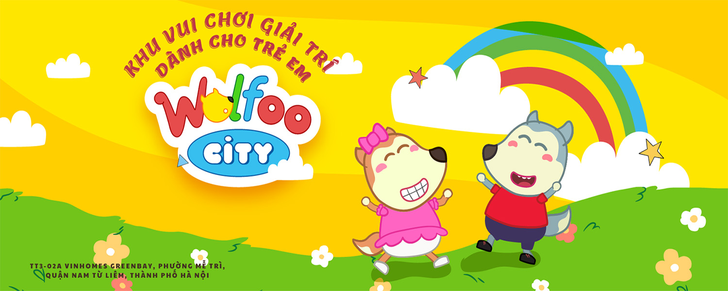 Vé vào cửa Wolfoo City - Khu vui chơi Giải trí kết hợp Giáo dục dành cho các bé từ 1 đến 15 tuổi