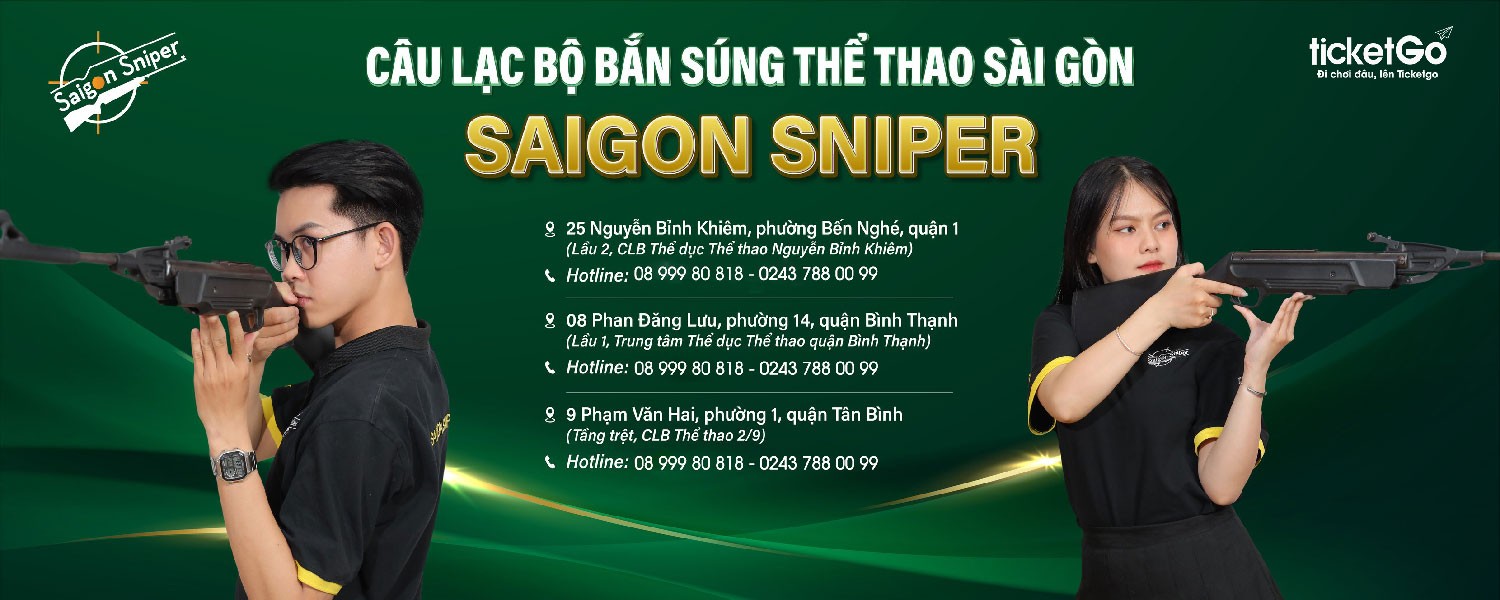 Vé trải nghiệm bắn súng thể thao tại Saigon Sniper 