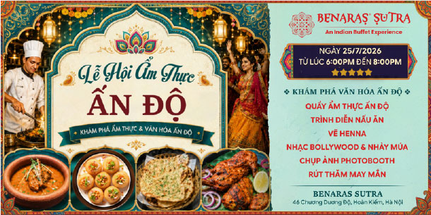 Lễ hội ẩm thực Ấn Độ tại Hà Nội 2026 - Indian food festival in Hanoi 2026