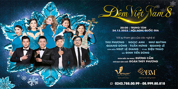 Bán vé đêm nhạc liveshow Đêm Việt Nam 8 ngày 24/12/2022