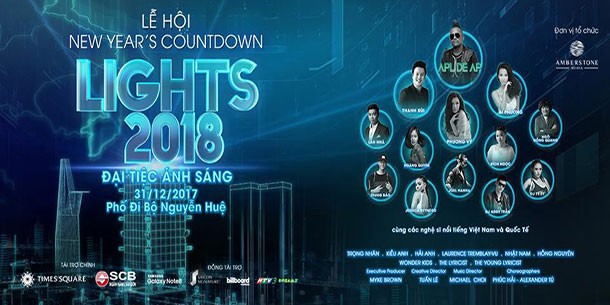 Lễ hội New Year’s Countdown LIGHTS 2018 – Đại tiệc ánh sáng.