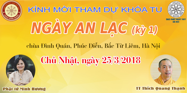 Khóa tu NGÀY AN LẠC - Chùa Đình Quán