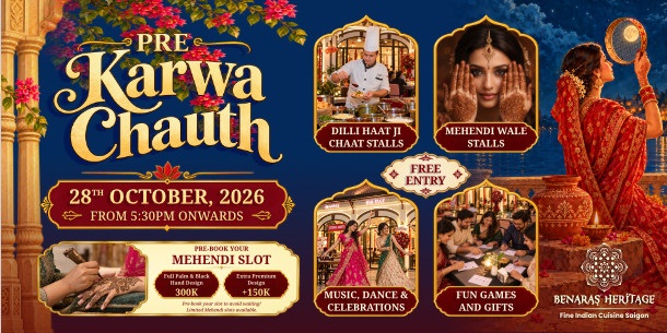 Mehendi-Indian street food & Pre-Karwa Chauth celebrations at Benas Heritage Saigon