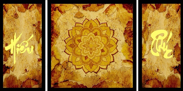 Tranh trúc chỉ in trên vải canvas - tranh treo phòng thờ