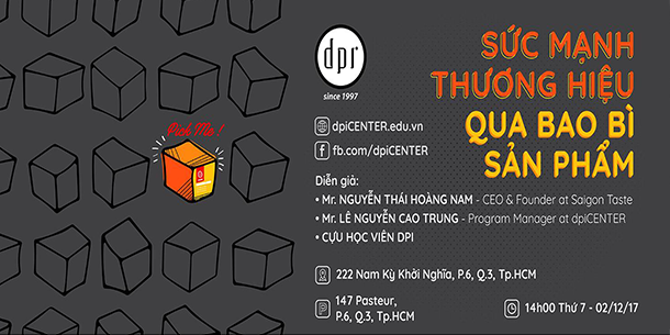 dpiCENTER - Workshop “Sức Mạnh Thương Hiệu Qua Bao Bì Sản Phẩm” - Hoàn Toàn Miễn Phí