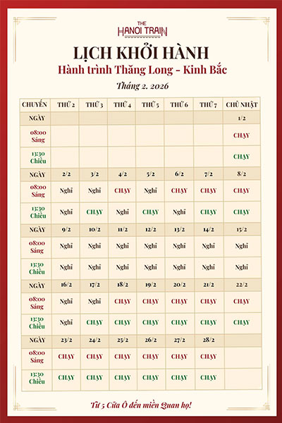 Vé tàu hỏa du lịch "Hà Nội 5 Cửa Ô" - The Hanoi Train 