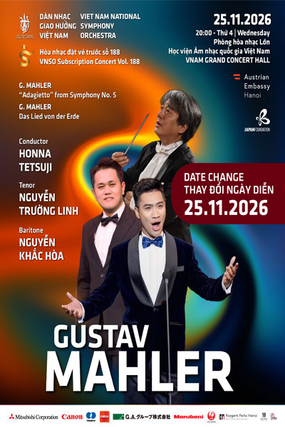 Hòa nhạc đặt vé trước số 188 - Subscription Concert Vol 188: GUSTAV MAHLER | 