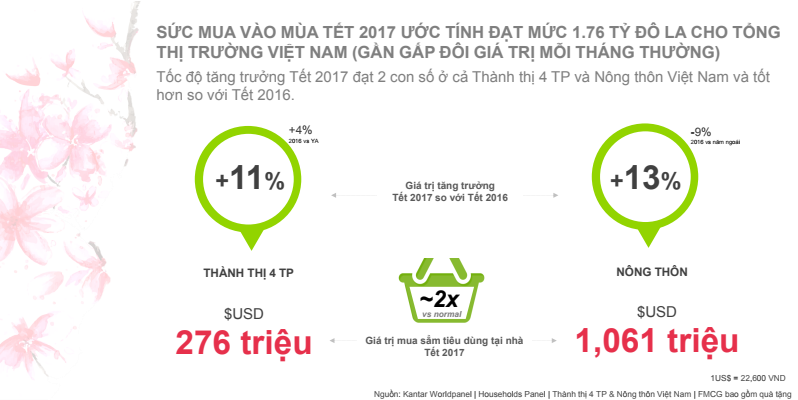 Thống kê chi tiết về tình hình mua sắm Tết 2017