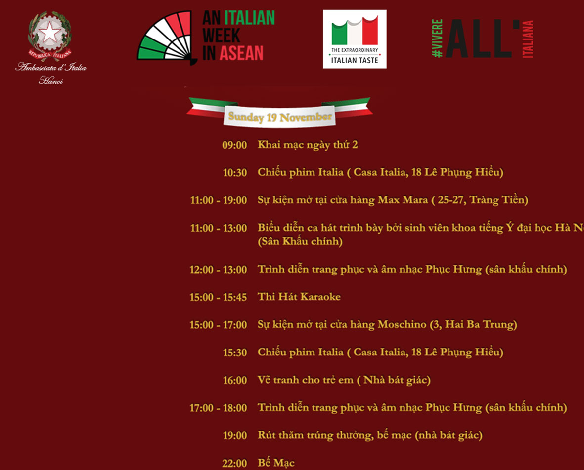 Tuần Lễ Italia – ASEAN Lần Thứ Nhất